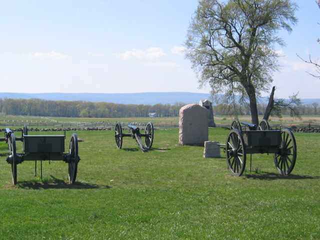 Cannons in a field