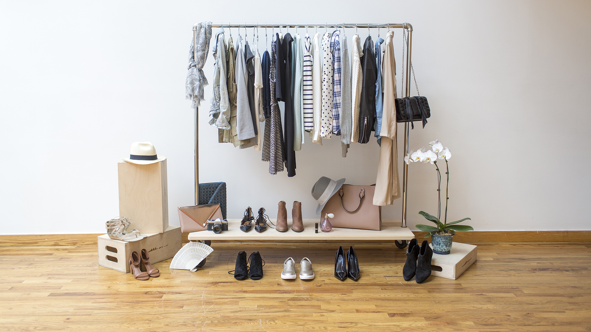 Capsule Wardrobe on Rack