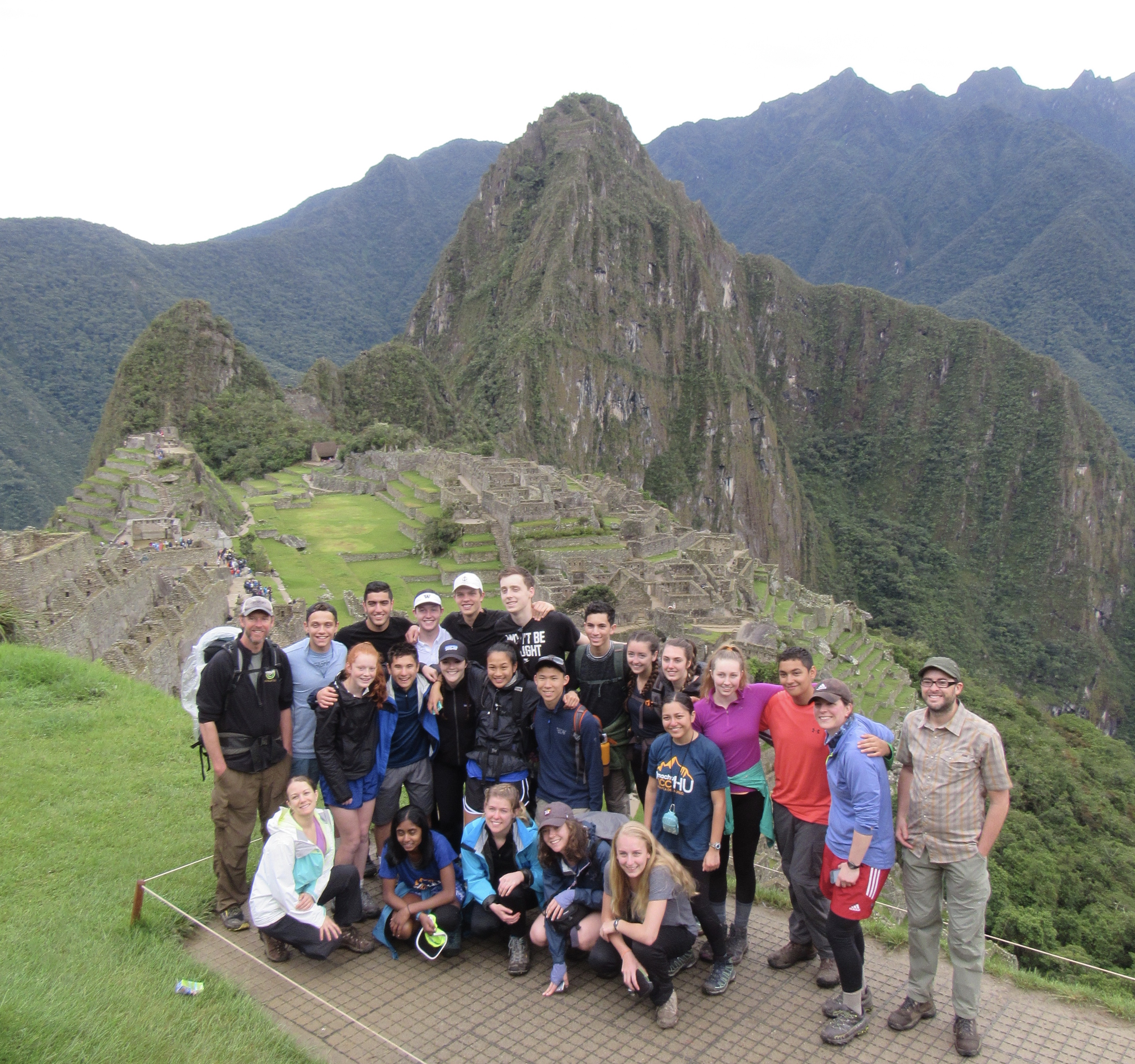 Overlake students at Machu Picchu.