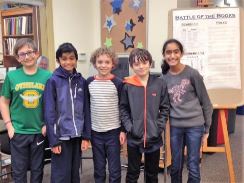 Students on winning Battle of the Books team