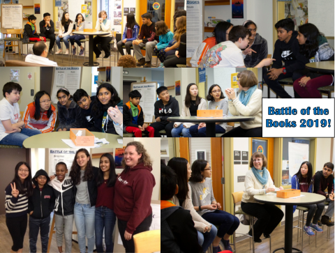 Collage of pictures of Battle of the Books 2019