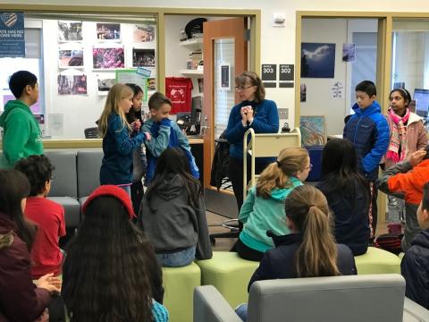 Students participating in Battle of the Books