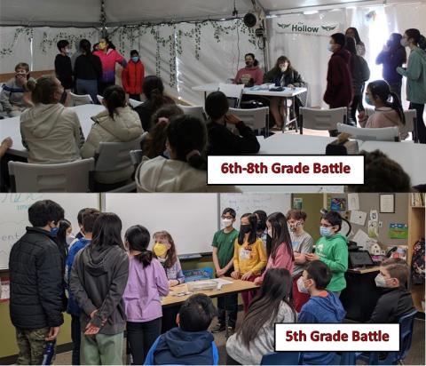 Students participating in Battle of the Books