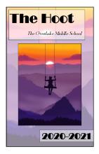 Digital illustration of a person on a swing facing sunset over the mountains