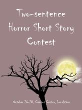 Contest flyer showing a bare tree with moon in its branches