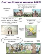 Cartoons with student-written captions